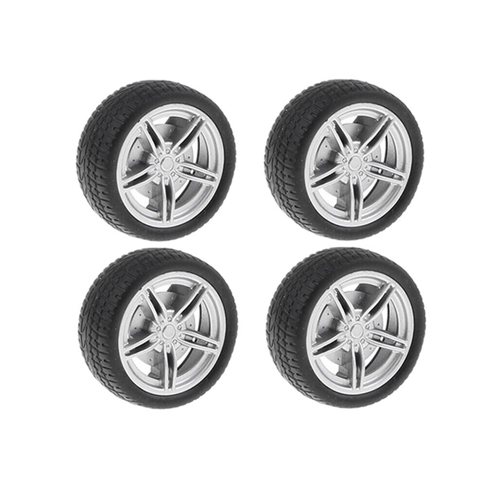 60pcs/ Plastic 30mm RC Car Tires RC DIY  Replacement Accessory