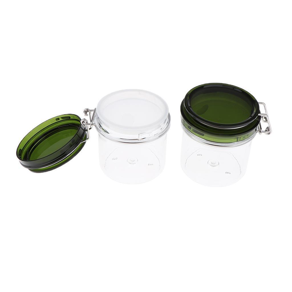 2 Pieces 220 MLPlastic Storage Jar, Airtight Lid With Leakproof