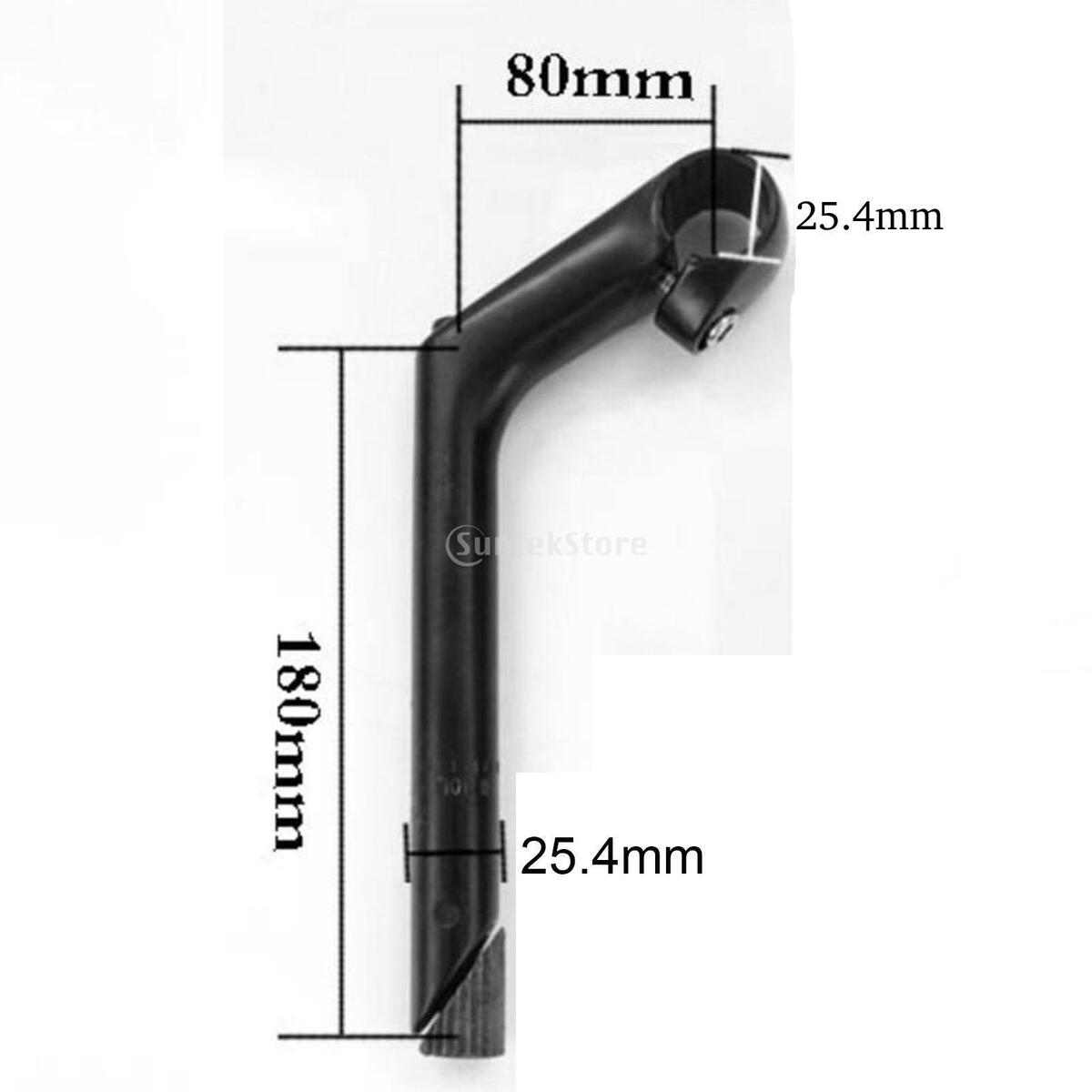 Handle Bar Stem Heavy Duty Black Bicycle Quill Stem for Beach Cruiser Bikes