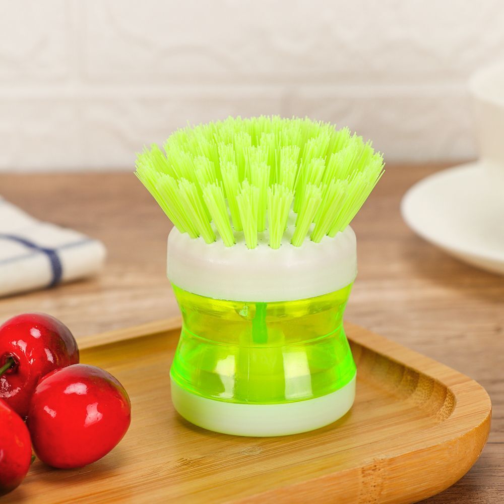 Removable Wash Pot Brush Cleaning Brushes Pot Dish Brush Soap Dispensers