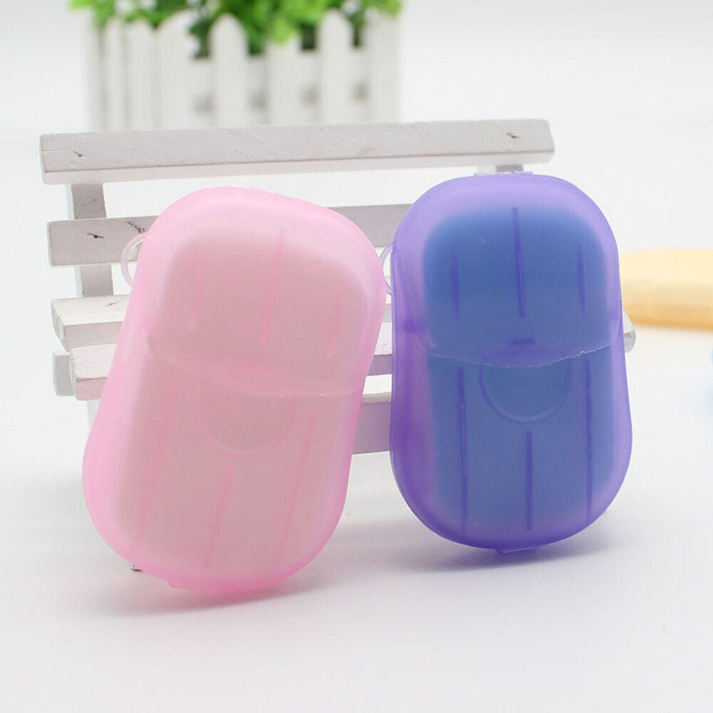 20pcs/Box Disposable Soap Papers Portable Travel Hand Washing Scented Slice
