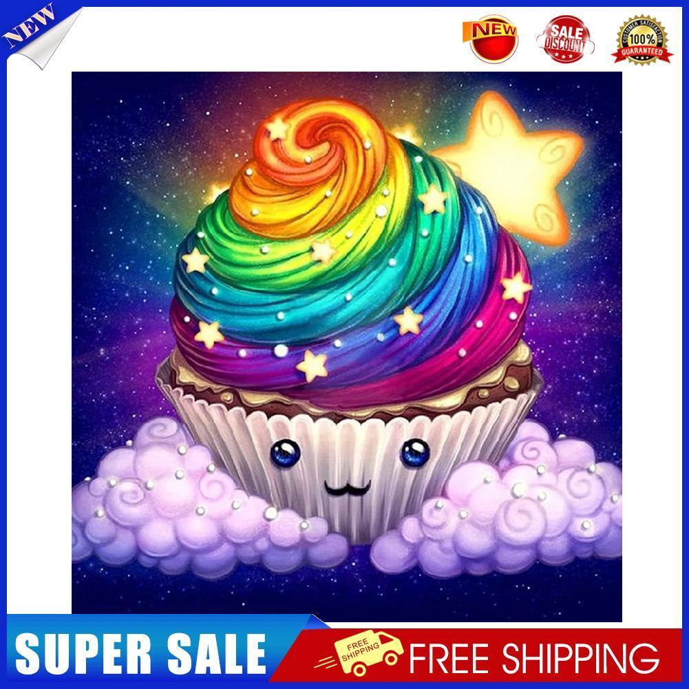 5D DIY Doughnut Cupcake Full Round Diamond Painting Kit Picture Craft Art