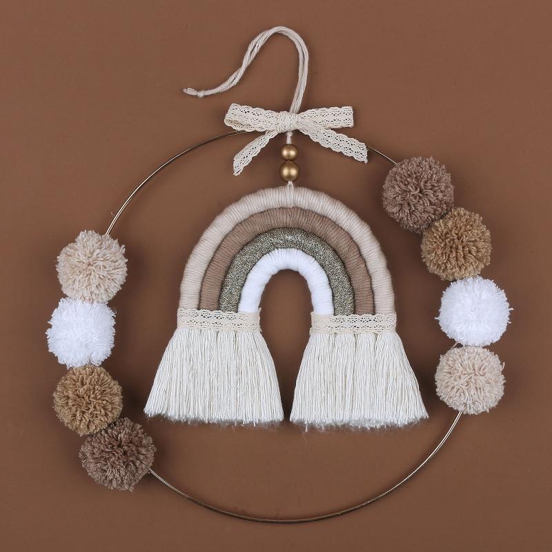Baby Room Decor Woven Rainbow  Tapestry Wall Hanging Pendant Home Decoration