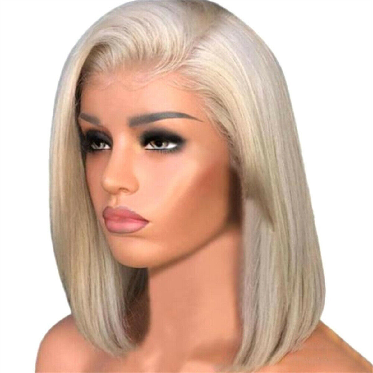 Women Blonde Remy Human Hair Wig Short Bob Full Wigs Pre Plucked Glueless Wigs
