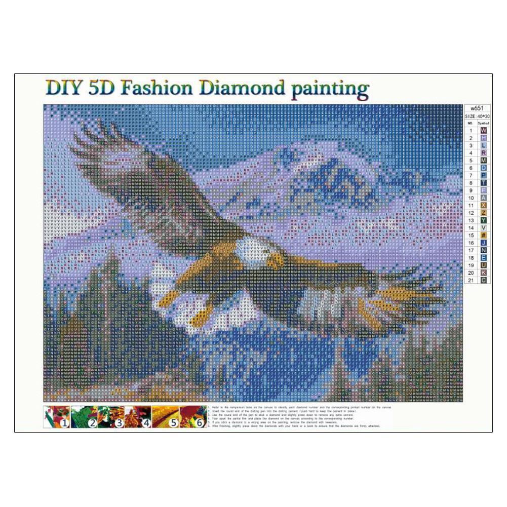 DIY Flying Eagle Diamond Embroidery Painting Full Drill Mosaic Cross Stitch