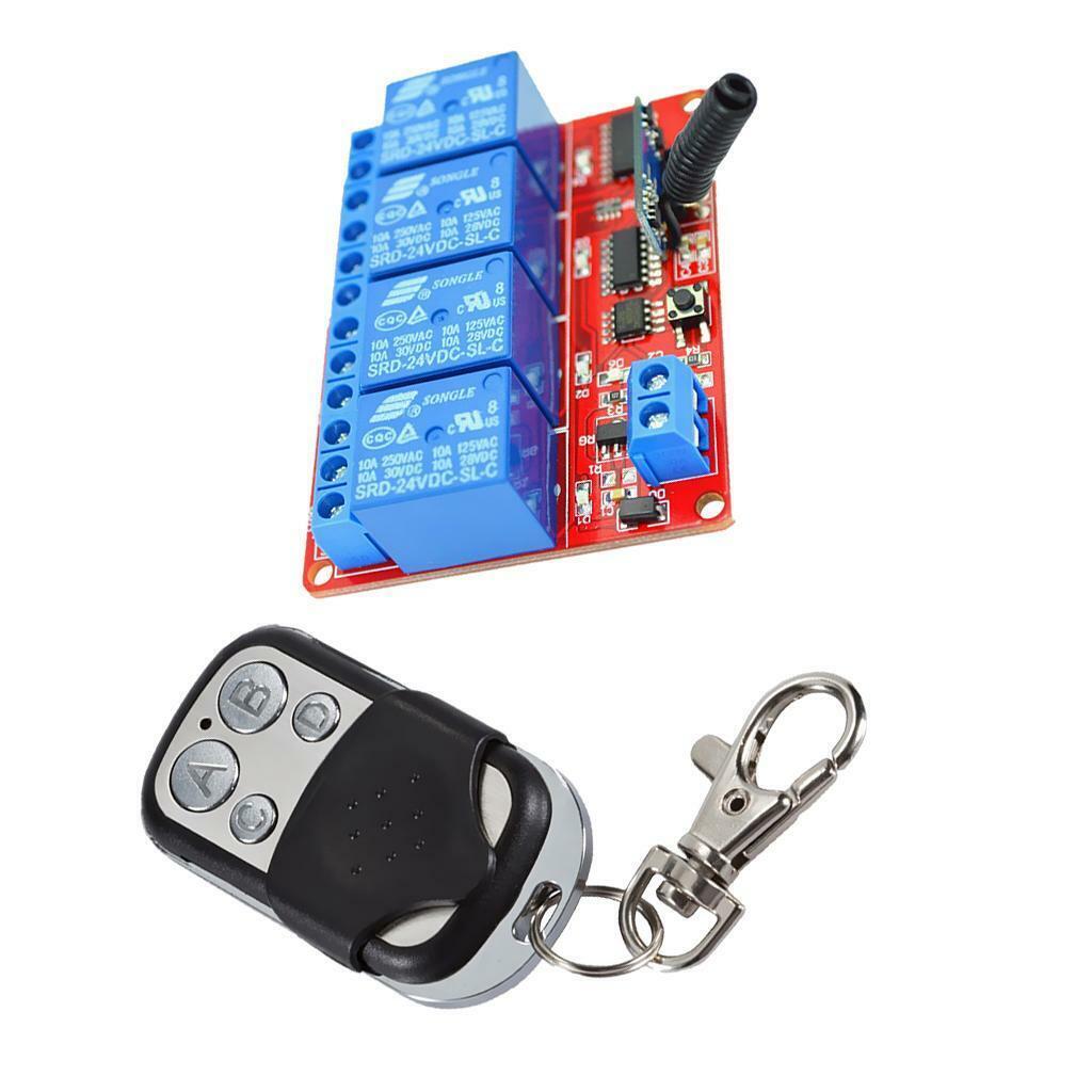 22.5-24V 4CH   Remote Control Switch Transmitter+Receiver 30m