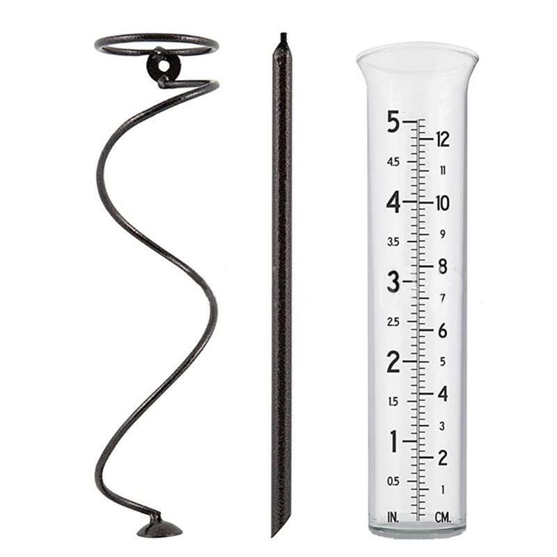 Rain Gauge Outdoor S piral Rain Gauge Garden Outdoor Water Gauge Rainfall Test