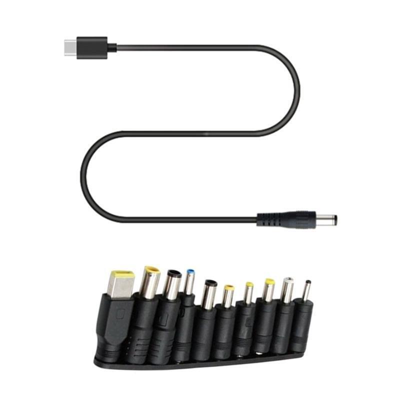 100W USB Type C Laptop Charger Universal DC 5.5x2.1mm Plug with 10 Connector