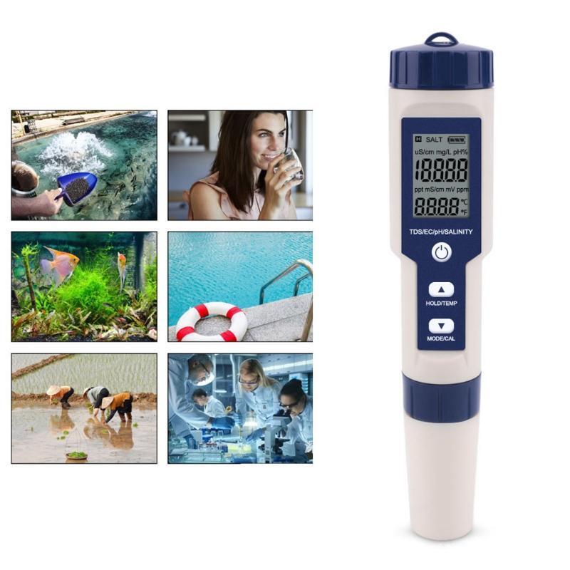 TDS  Meter Digital Water Tester Professional 5 in 1 TDS with Backlight Quality