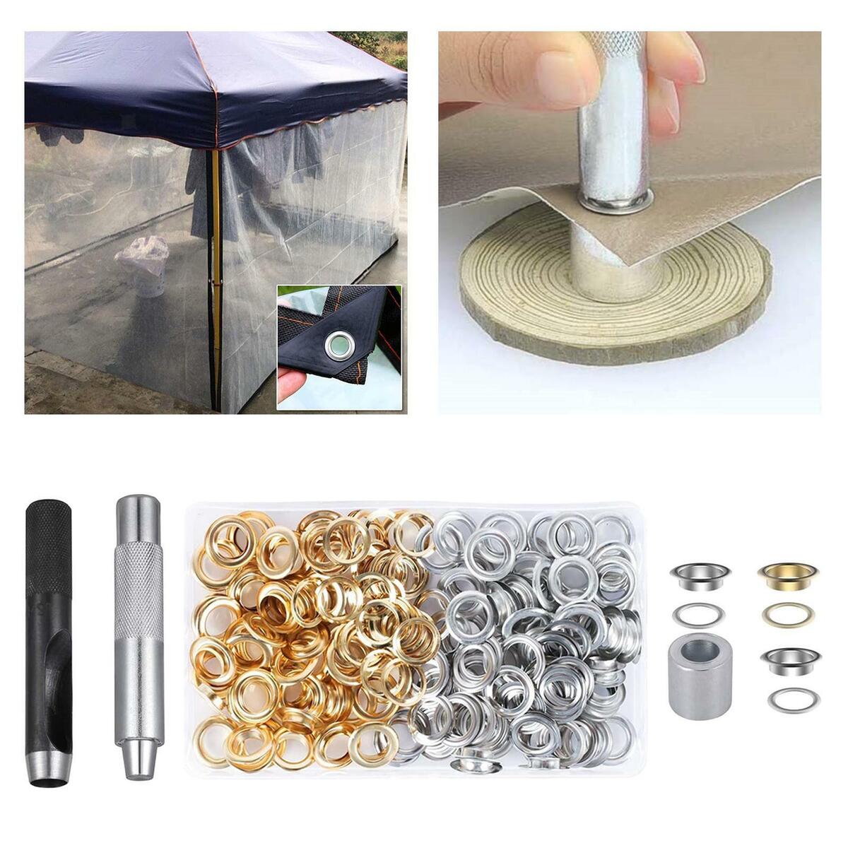 Grommets Eyelets with Washer Leather Setting Tool Leather Crafting Tarp