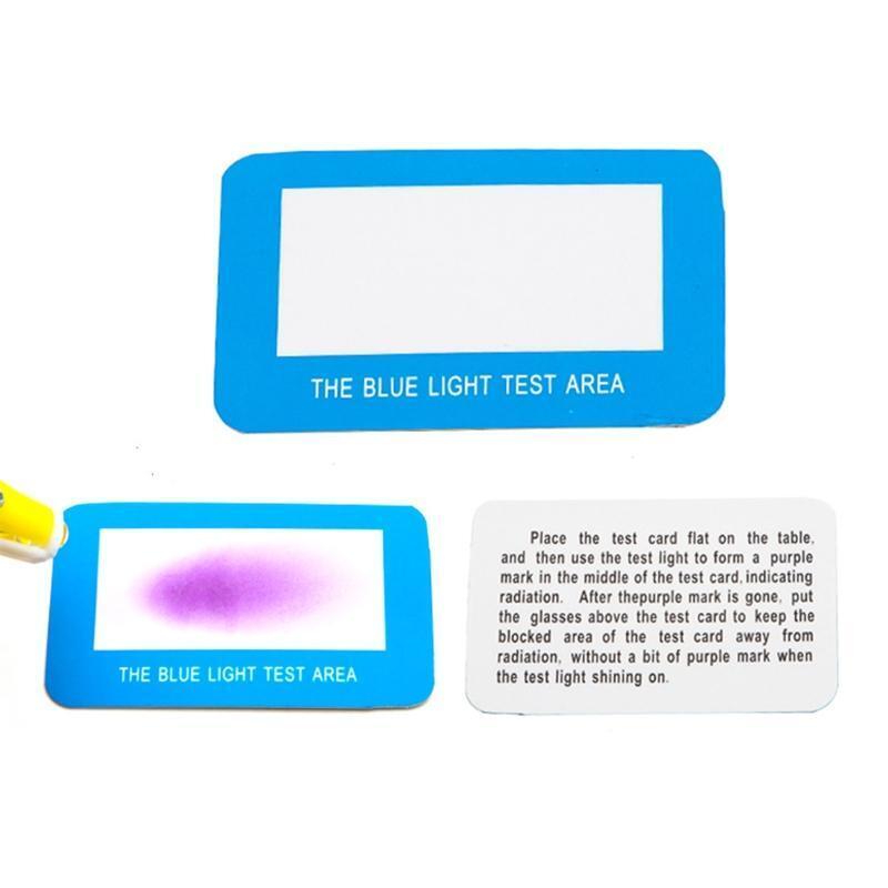 100 Pieces/Set Paper Anti-Blue Light Glasses Lens Test Card Polarized Sunglasses