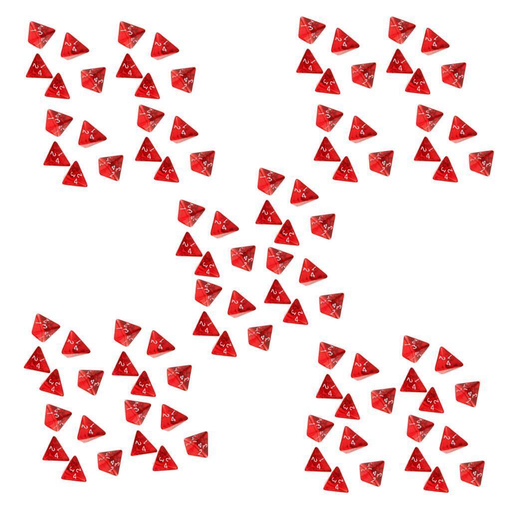 100Pcs Polyhedral  D4 Die for  DnD Table Game Accessory