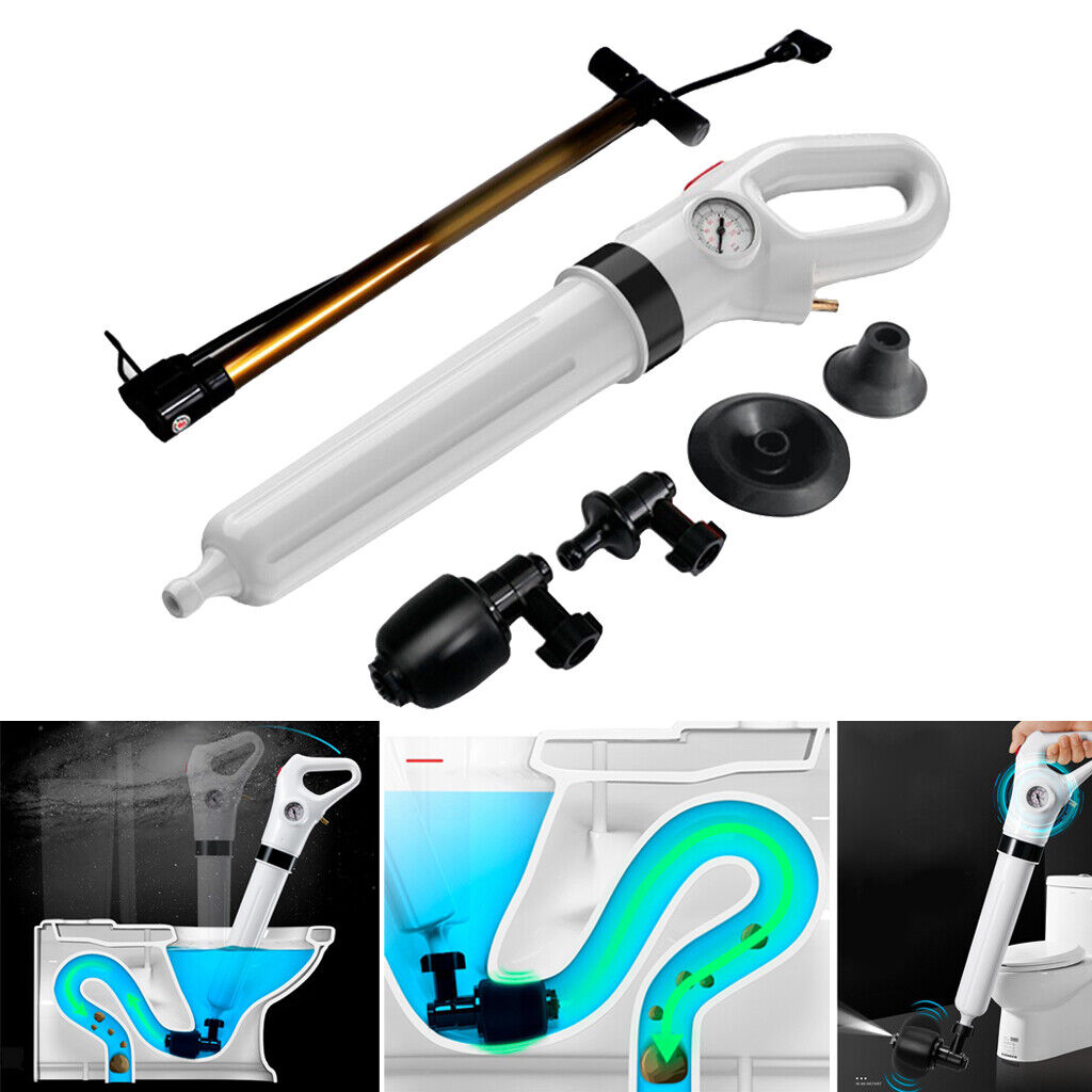 Toilet  Pressure Inflator Plunger Pump Sink Dredge Opener Kits Tool