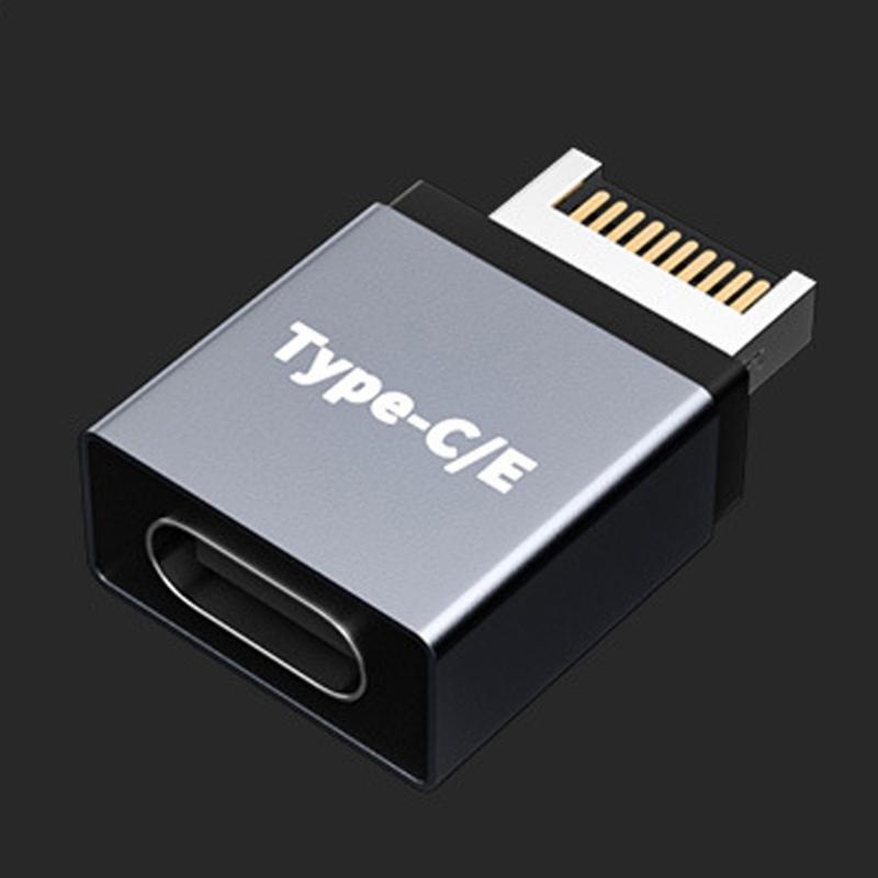 Portable Type E Male to USB-C/TypeC Female Motherboard Expansion Cable Connector