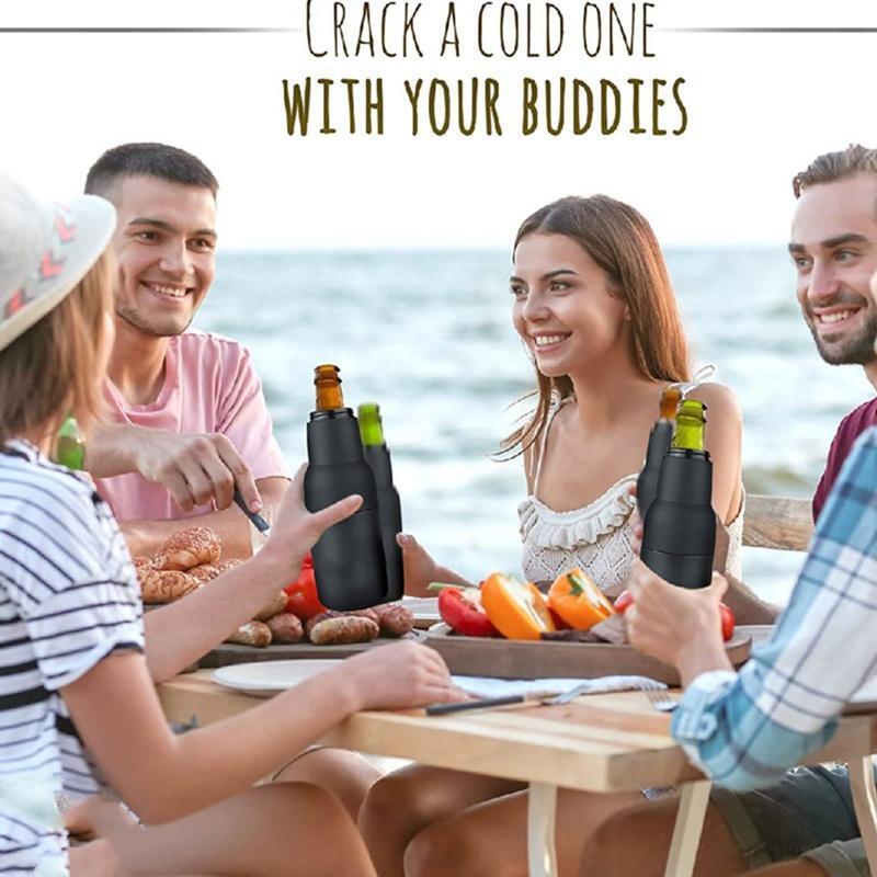 3 in 1 Beer Can Coolers Vacuum Insulated Double Walled Stainless Steel Material