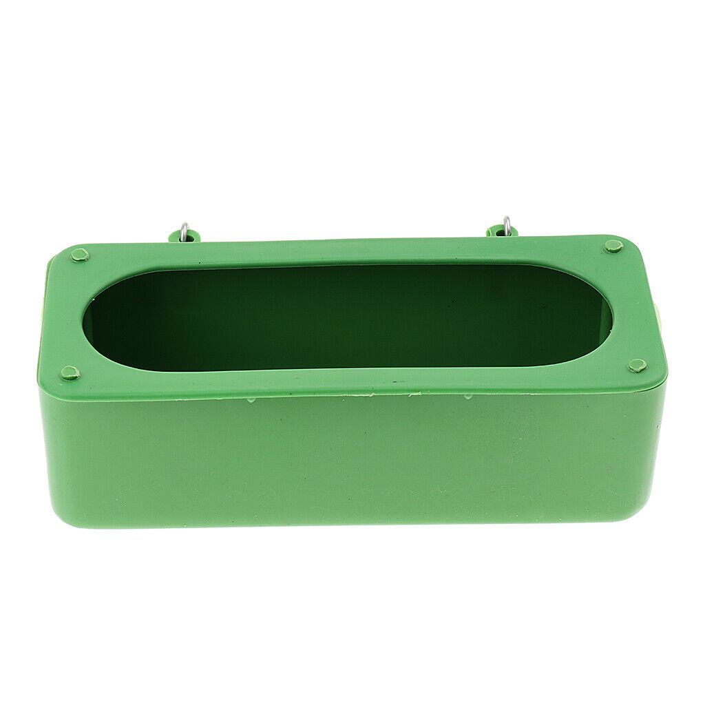 2 pcs Bird Parrot Food Feeding Bowl Cage Plastic Hanging Bird Feeder