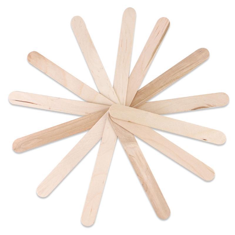 100pcs Large Wax Waxing Wooden Body Hair Removal Sticks Applicator Spatula
