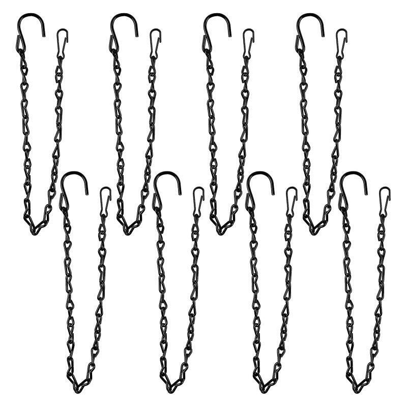 8pieces Water Buckets Hanging Chain with Hooks 19.7'' Flower Pot Hanging Chain