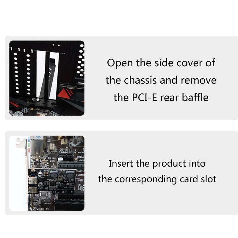 PCI-E 1x to 16x Adapter Board Extension Card PCI-E 1 to 2 USB 3.0 Adapter Card