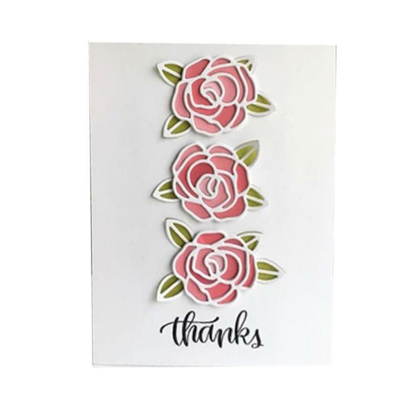 Rose Metal Cutting Dies Stencil Scrapbooking DIY Album Stamp Paper Card Emboss