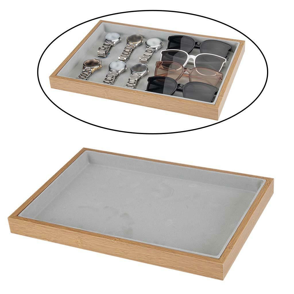 Velvet Jewelry Display Tray Countertop Diamond Bracelet Organizer for Shop