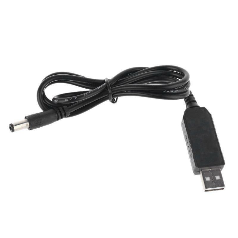 USB 5V to 12V 5.5x2.1mm Step Up Line Voltage Converter Cable With LED Display 6W