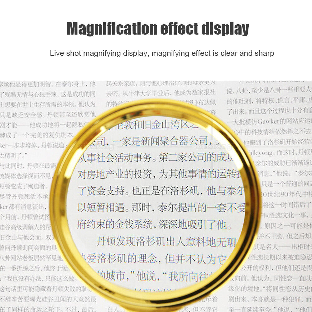 Detachable Dragon Handle Magnifying Glass Optical Lens Magnifier (90mm)