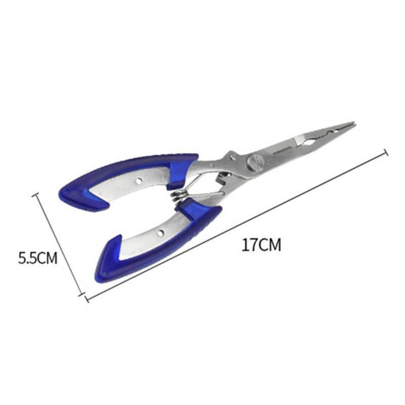 6.5" Fishing Pliers Split Ring Hook Remover Scissors Grips Fish Tackle Fishing