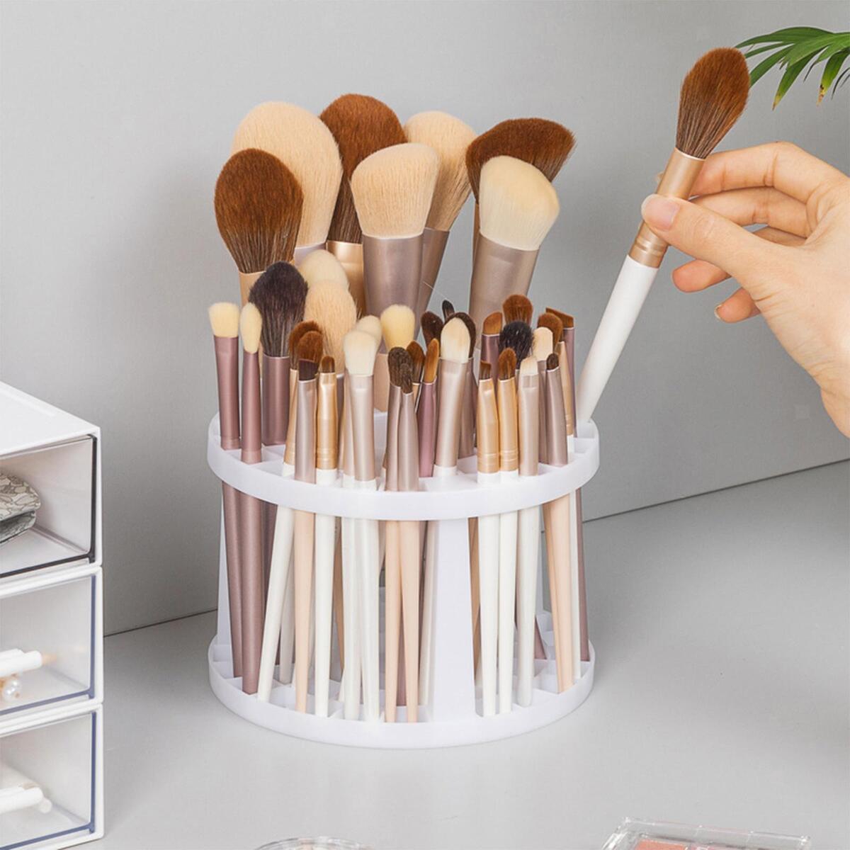 Makeup Brush Storage Rack Large Capacity Display Stand Holder Desk Stand for