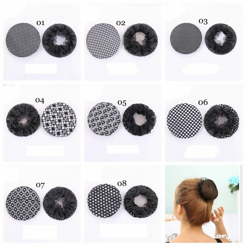 Fashion Elastic Lace Edge Ballet Snood Bun Cover Wig Net Invisible Hair Nets