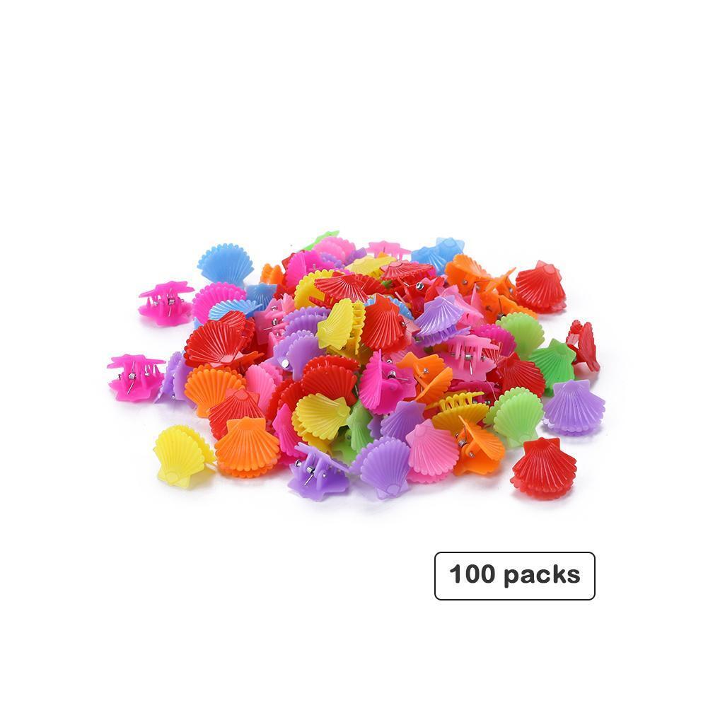 100pcs Multicolor Baby Hair Clip Cartoon Mini Hair Claw Lovely Hairpins (1)