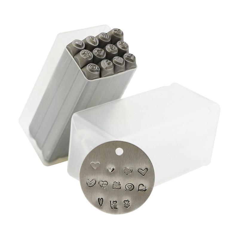 Heart Pattern Punch Stamp Stamping Press Tool Steel Tag Stamping for Imprinting
