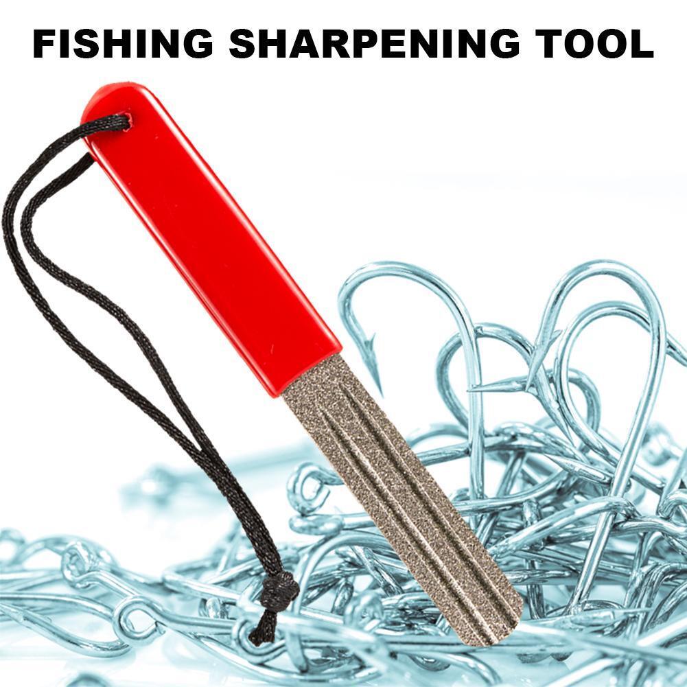 Diamond Fishing Hook Hone Fishhook Sharpening Grinding Fishing Tackle Tool