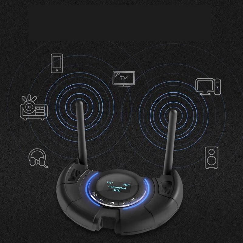 Long Range 120M Audio Transmitter Receiver APTX Bluetooth-compatible 5.0 for TV