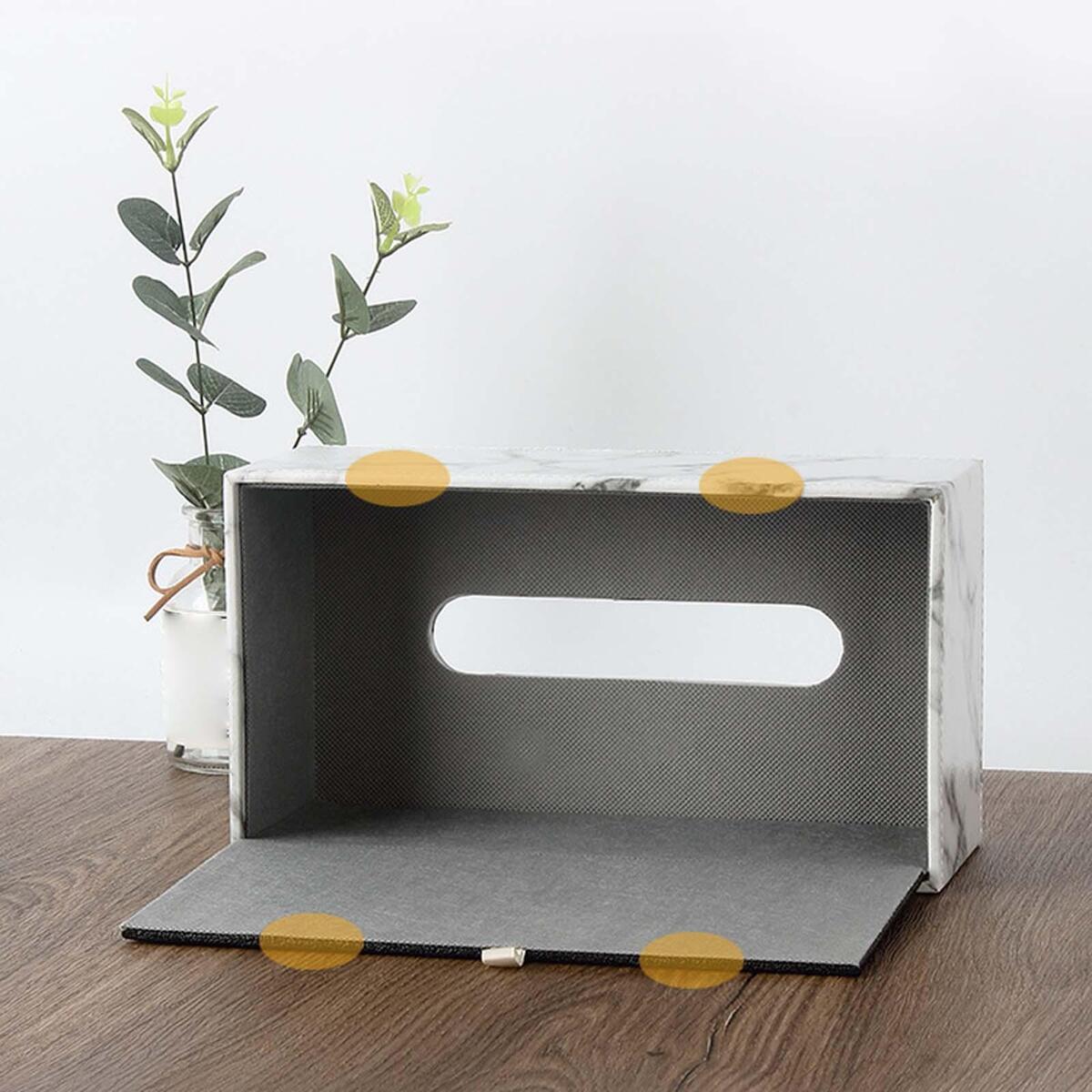 PU Tissue Box Cover Holder Decor Paper Napkin Case for Living Room Bedroom