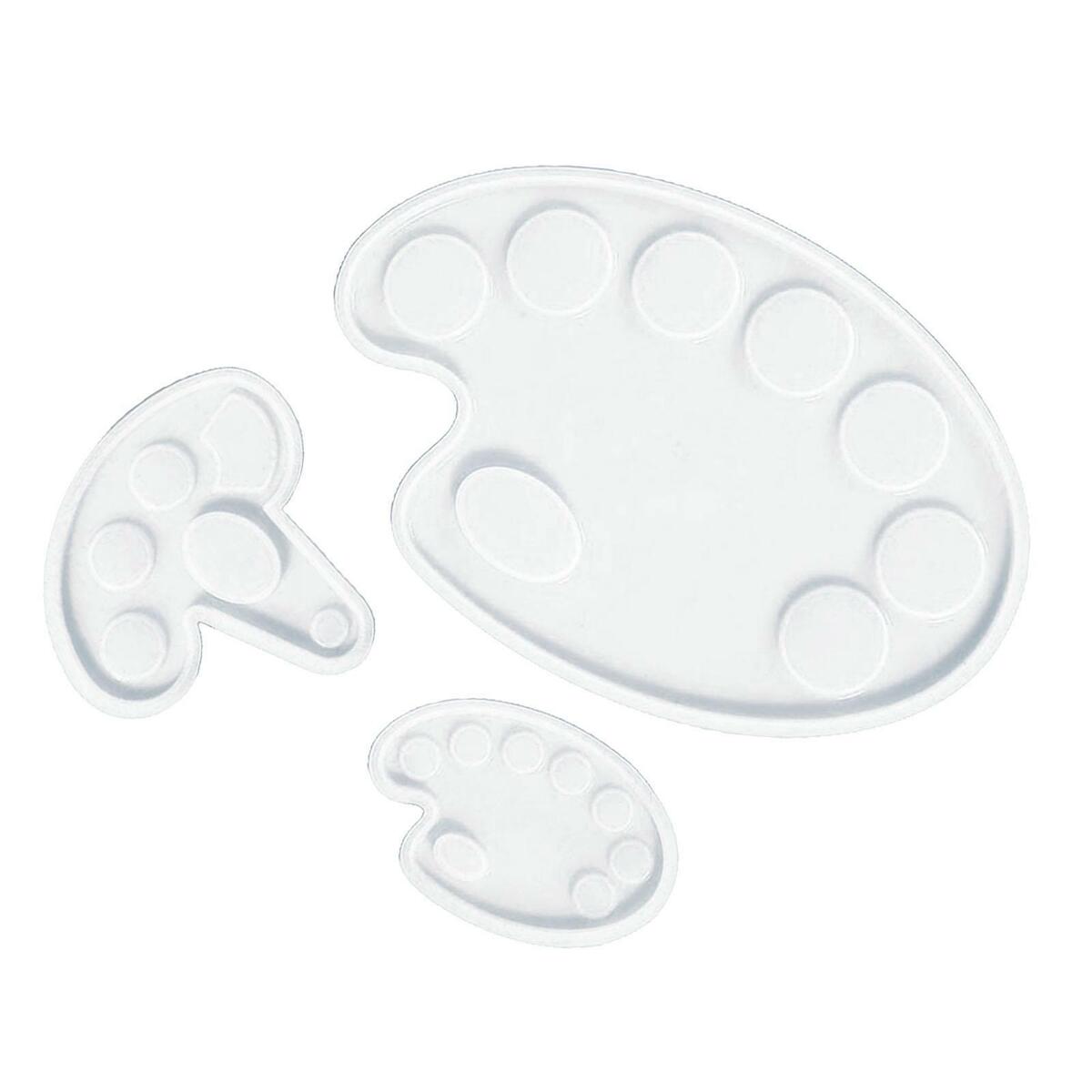 3 Pieces Palette Silicone Mold Paint Tray Moulds for Painting Home Decor
