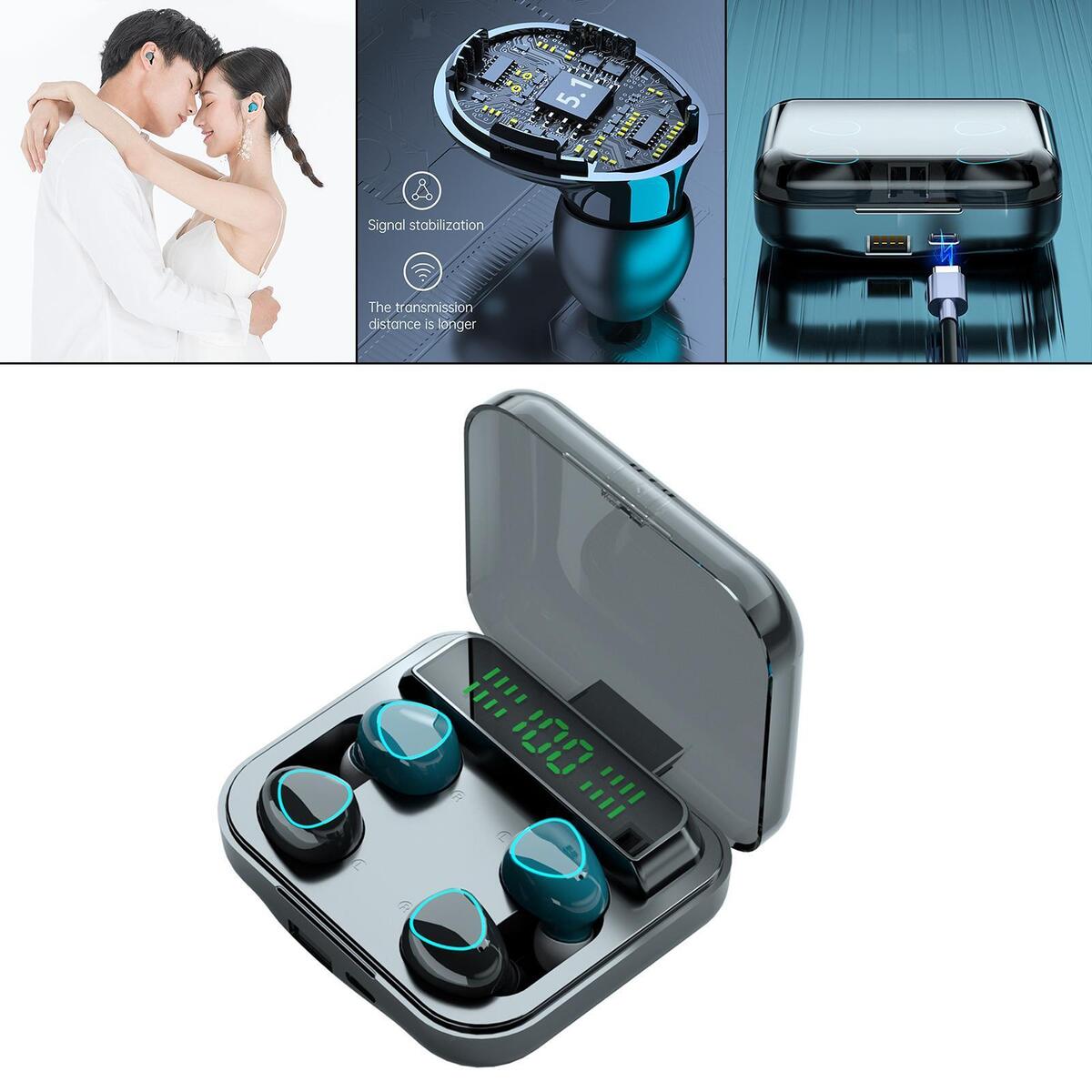 M22 Wireless Earbuds  5.1 Headset Sweatproof for Sport Working Gym