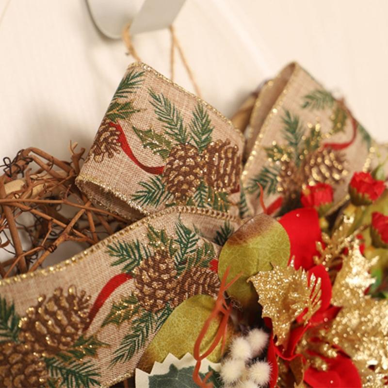 Christmas Wooden Wreath Exquisite Pendant for Party Front Door Home Decoration