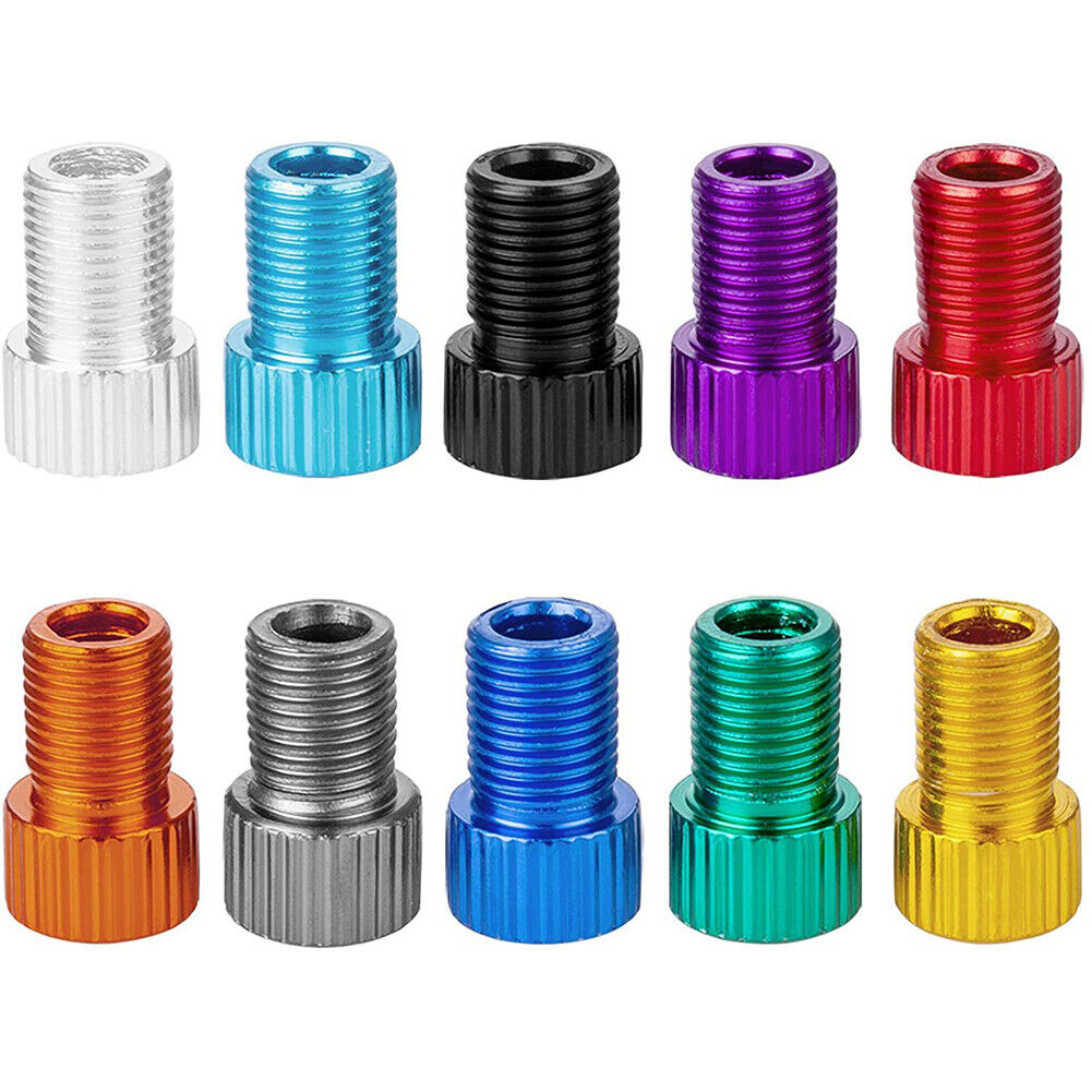 10pcs Aluminum Alloy Bicycle Valve Adapter Set American to Presta Converter