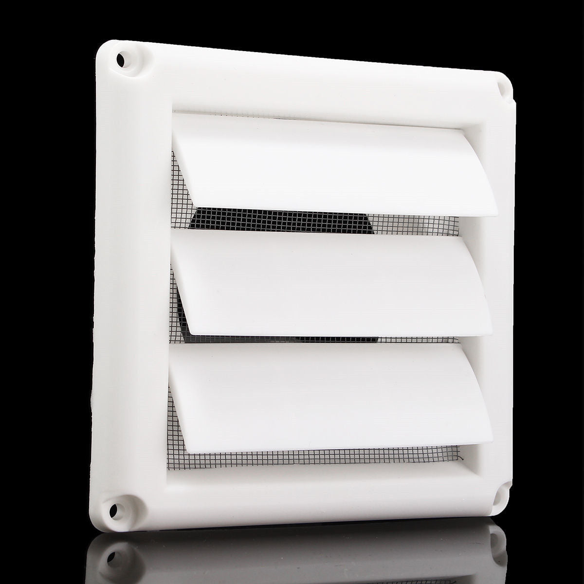 Plastic Air Vent Grille Cover 3 Gravity Flaps Wall Ventilation Grille With Net