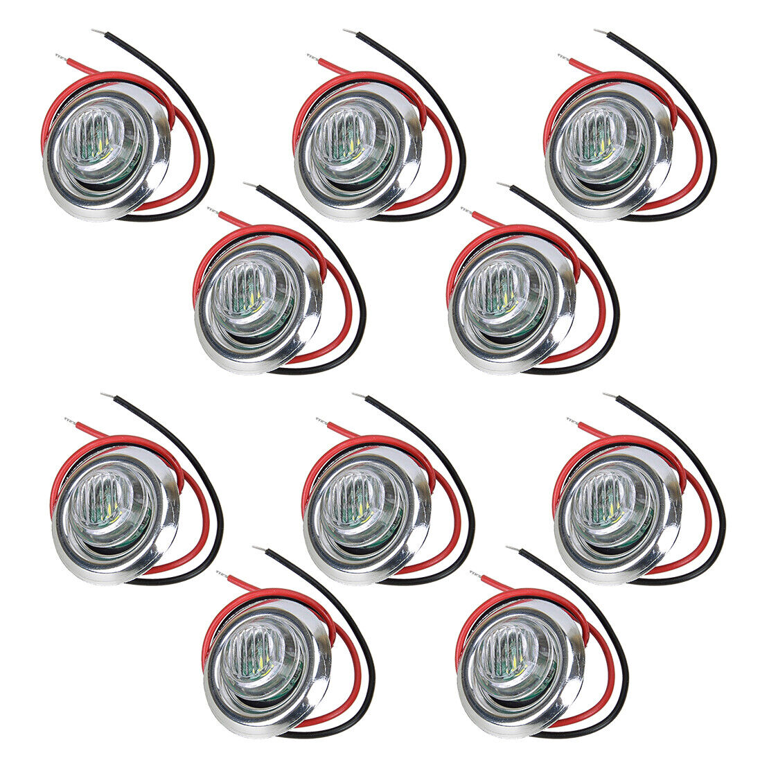 10Pcs Round 12V LED Deck Stair Courtesy Bullet Lights For Marine Boat Yacht