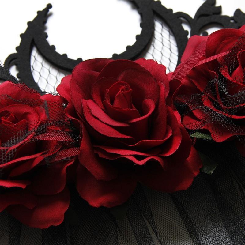Black Veil Crown Day of the Death Headband Halloween Crown Gothic Headwear
