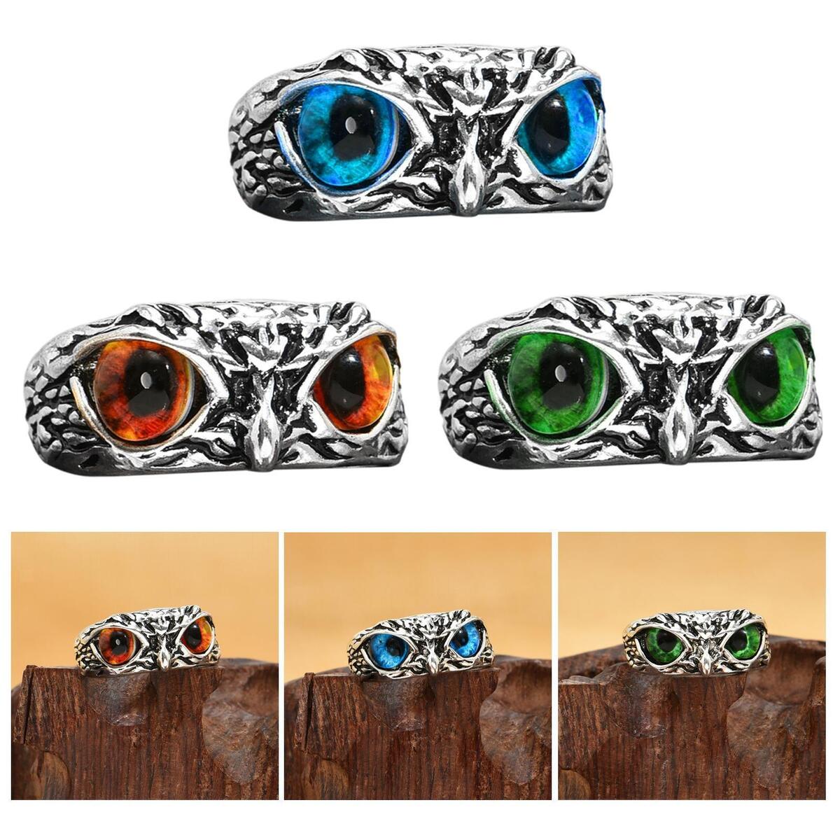 Charming Fashion Owl Ring Resizable Creativering for Dance Parties