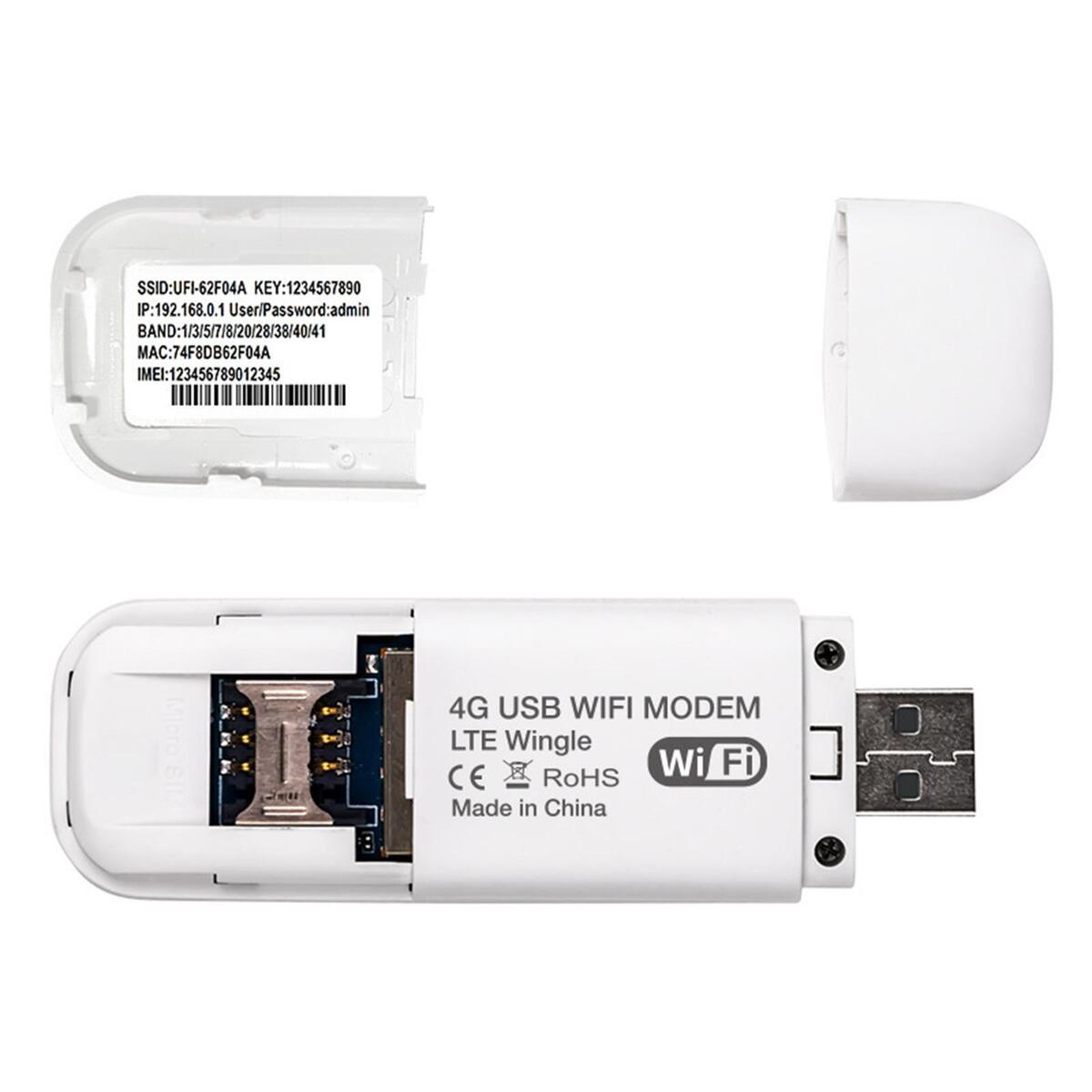 4G USB WiFi Router LTE IEEE802.11B/G/N Standard sim cards 150Mbps