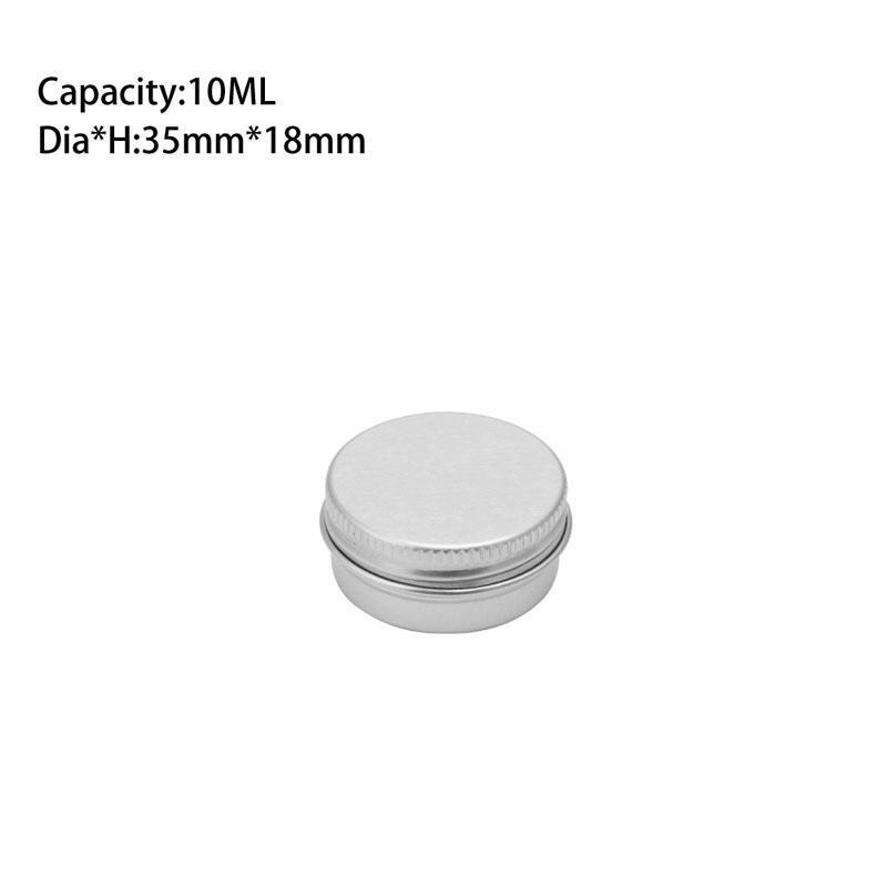 10-200ML Durable Aluminum Cosmetic Pot Lip Balm Jar Containers Oil Wax Empty New