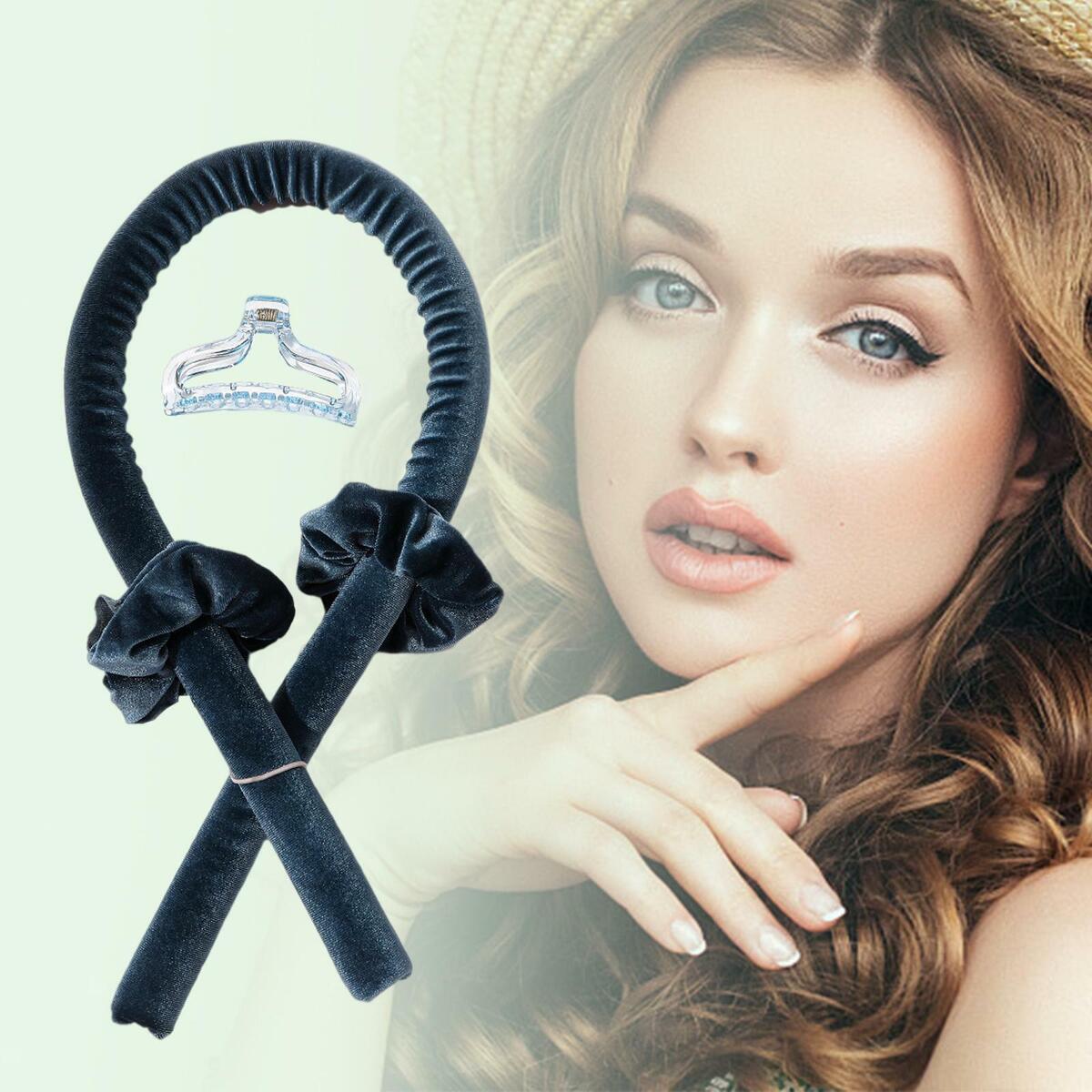 2x Heatless  Curlers No Heat Curling Ribbon Shiny  for