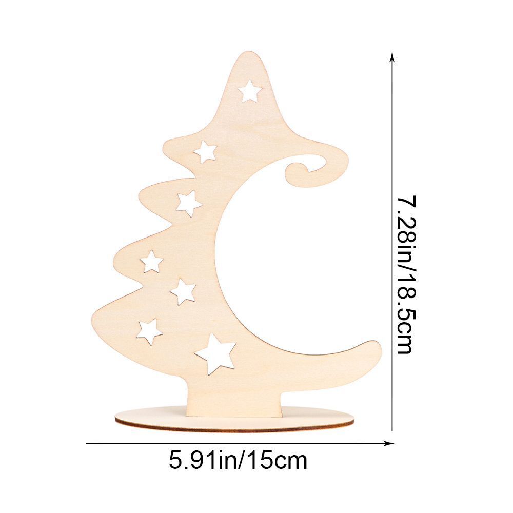 Wooden Star Wood Slices with Stand Christmas Tree Crafts Christmas Ornaments