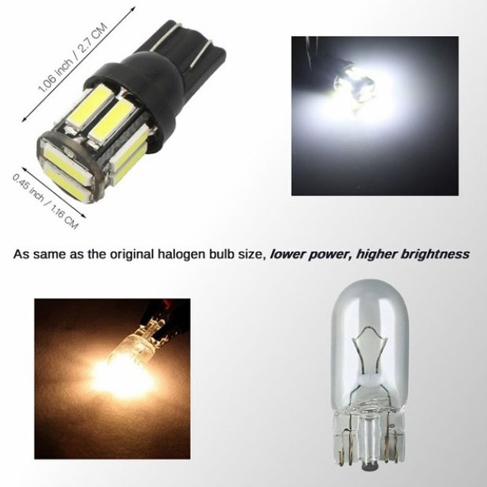 roof  Canbus Bulb Error Free LED Light W5W T10 10 SMD 194 168  Car Sidelight