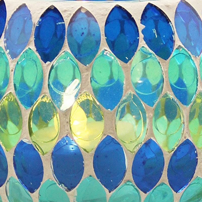 Glass Candlestick  Colorful Glass Tree Leaves Candlelight Candle Holder Stand