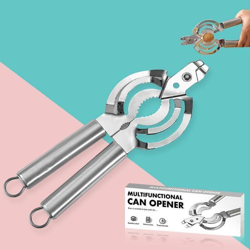 Handheld Can Opener Tin Openers Manual Smooth Edge Tin Opener Stainless Steel